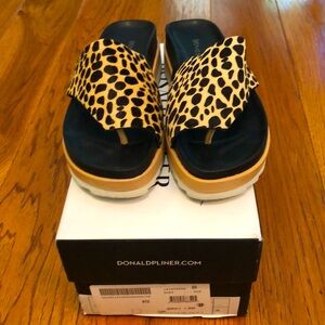 Donald Pliner Calf Hair Platform Slides